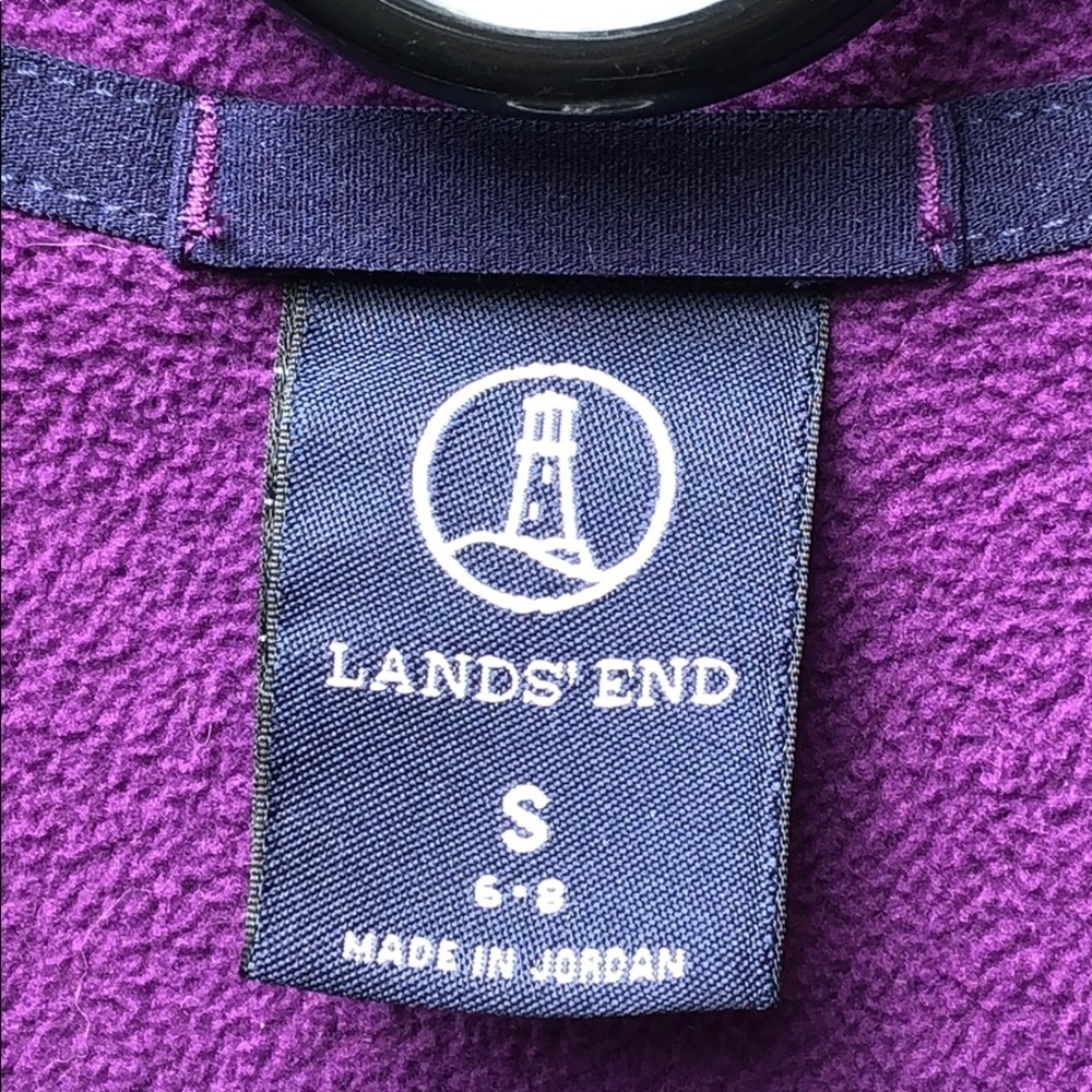 Lands end purple fleece jacket good  condition  S - Picture 3 of 5